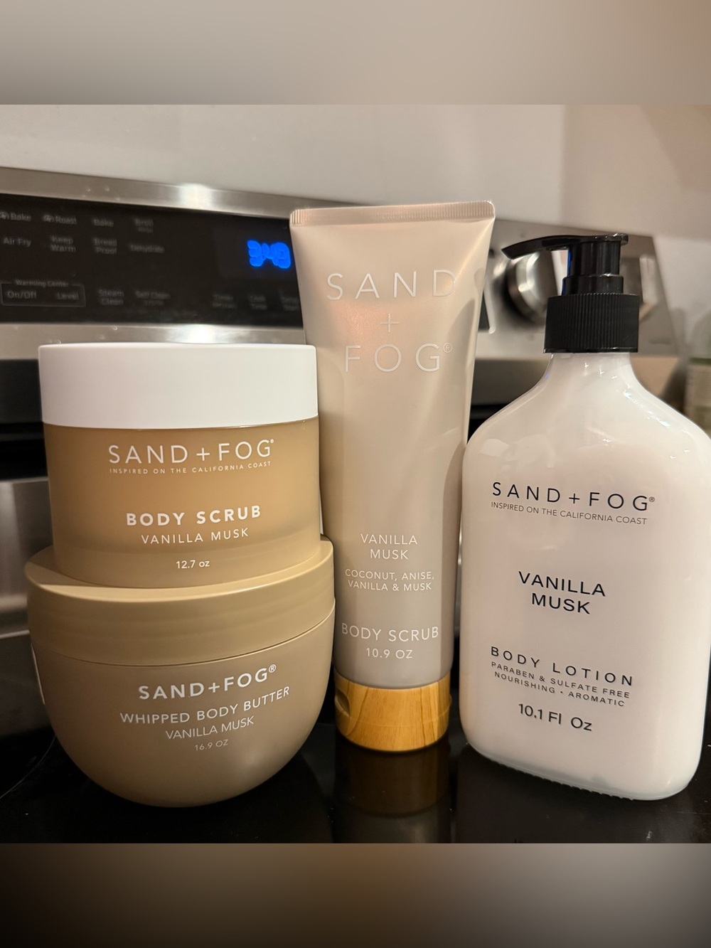 Sand + Fog Vanilla Musk Body Scrub & Lotion Set